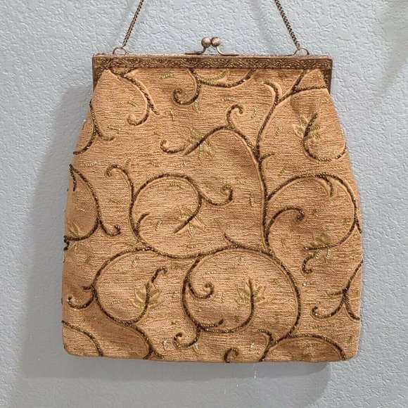 Christiana Handbags - Christiana Beaded Purse Handbag Satchel Large VTG